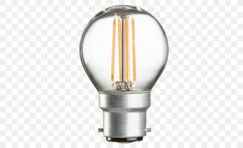 LED Lamp LED Filament Bayonet Mount Incandescent Light Bulb, PNG, 500x500px, Led Lamp, Ball, Bayonet Mount, Edison Screw, Electric Light Download Free