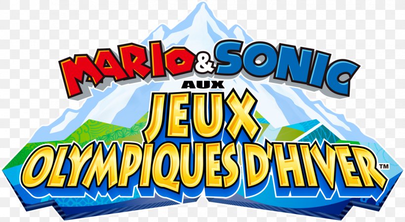 Mario & Sonic At The Olympic Winter Games Wii Logo Brand English Language, PNG, 1326x729px, Wii, Advertising, Area, Banner, Brand Download Free