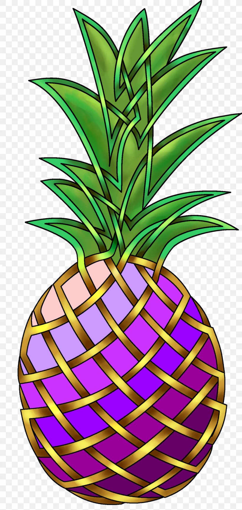 Pineapple Purple Fruit Watermelon Clip Art, PNG, 1024x2152px, Pineapple, Ananas, Art, Blue, Color Download Free