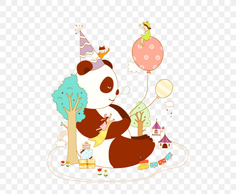 Giant Panda Illustration, PNG, 500x674px, Giant Panda, Animal, Art, Cartoon, Child Download Free