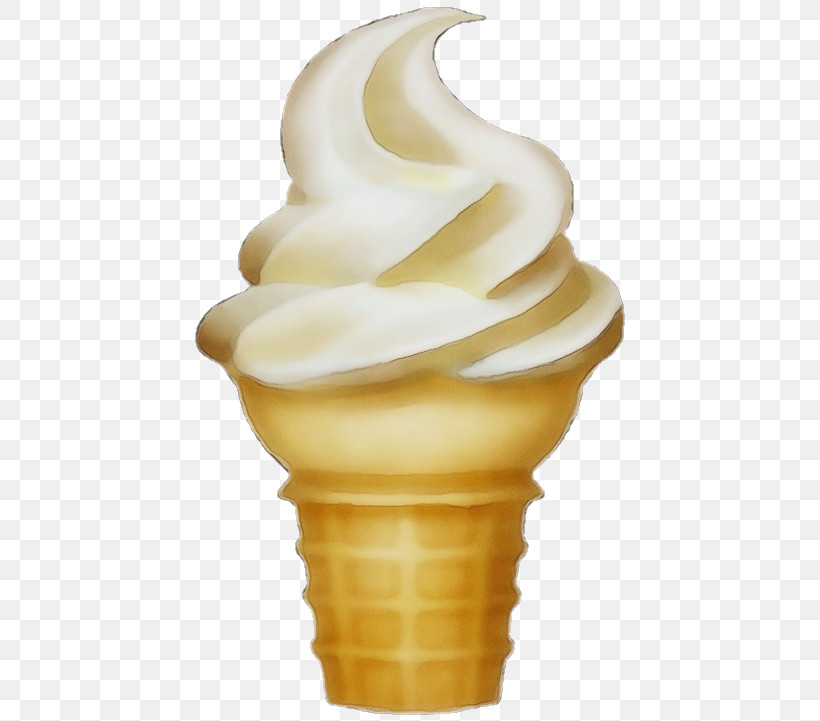 Ice Cream, PNG, 720x721px, Watercolor, Cone, Flavor, Ice, Ice Cream Download Free