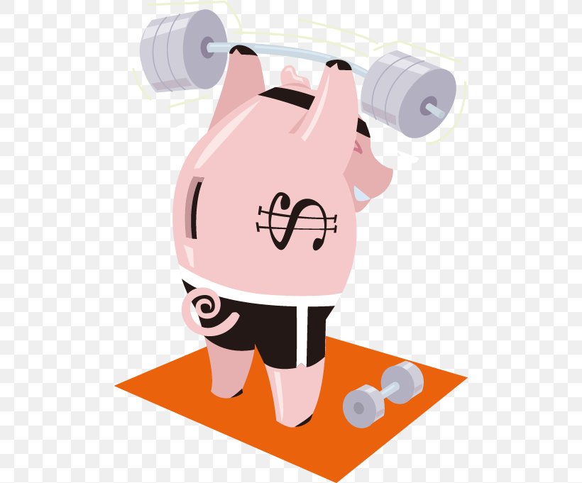 Pig Olympic Weightlifting Barbell Clip Art, PNG, 499x681px, Pig, Barbell, Bodybuilding, Cartoon, Cuteness Download Free