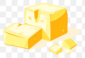 Butter Butter Slices Black Surface Background PNG