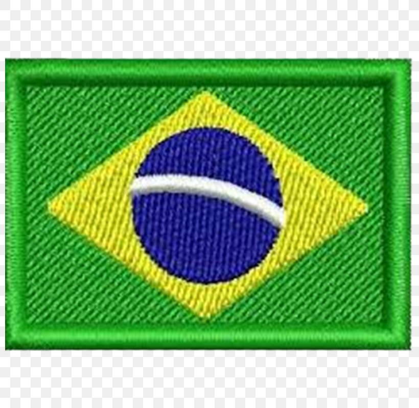 Flag Of Brazil Embroidery Embroidered Patch, PNG, 800x800px, Brazil, Blue, Brand, Drawing, Emblem Download Free