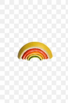 Grapefruit Skin Rainbow - Yellow Circle Font PNG