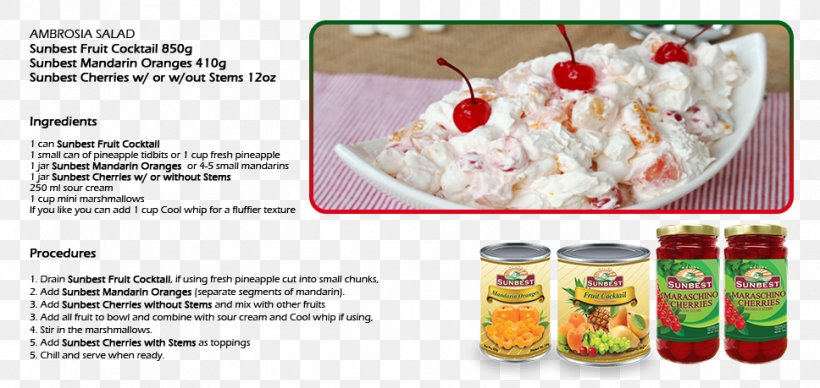 Ambrosia Fruit Salad Recipe Cuisine Sour Cream, PNG, 968x459px, Ambrosia, Career, Cool Whip, Cuisine, Food Download Free