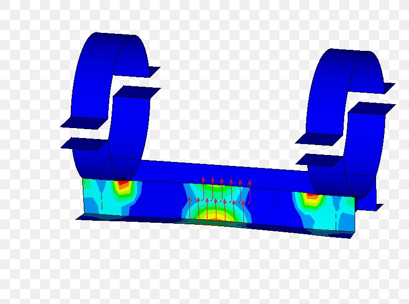 Pipe Support Stress–strain Analysis Finite Element Method Piping, PNG, 810x610px, Pipe Support, Area, Blue, Cylinder Stress, Electric Blue Download Free