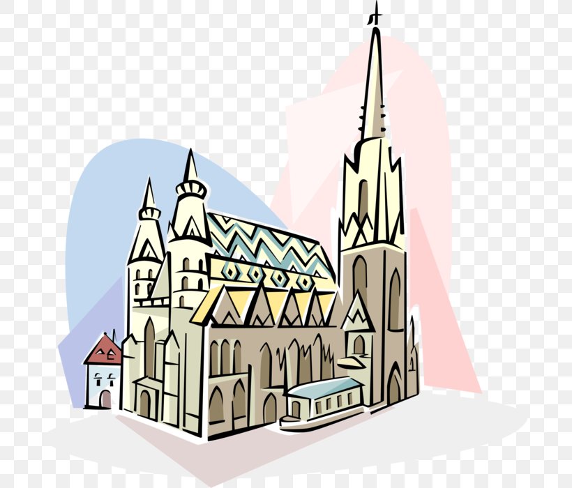 St. Stephen's Cathedral, Vienna Clip Art Vector Graphics Image Illustration, PNG, 693x700px, Church, Building, Cathedral, Drawing, Facade Download Free