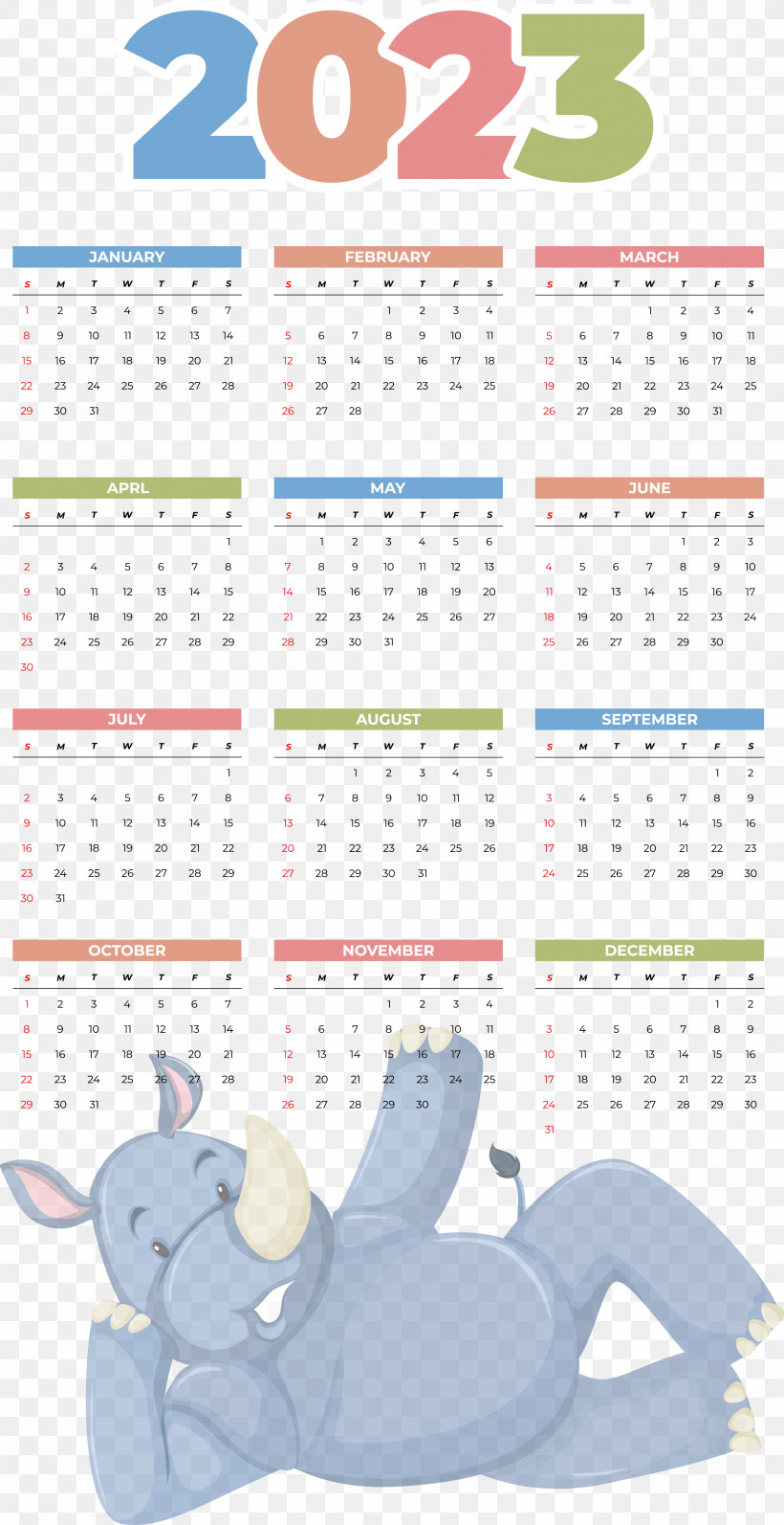 Calendar 2023 Vector 2022, PNG, 3735x7257px, Calendar, Royaltyfree, Vector, Week Download Free