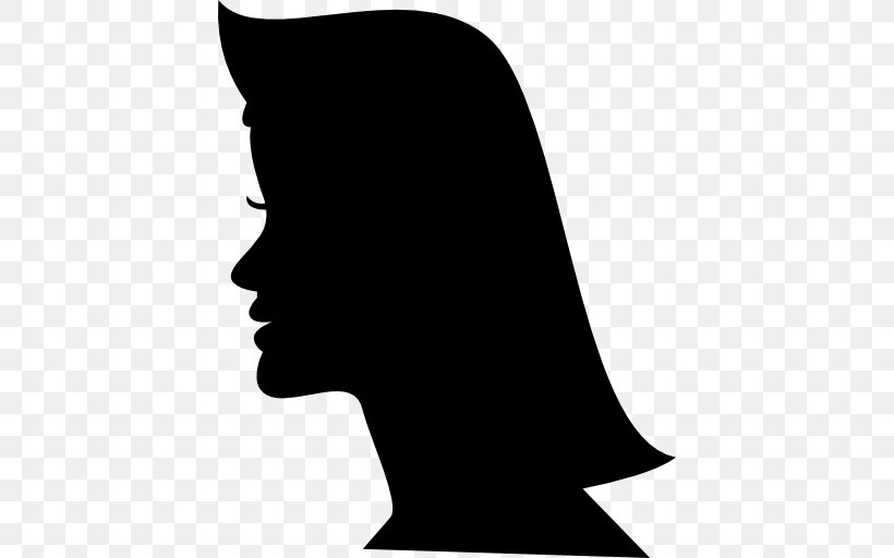 Silhouette Female, PNG, 512x512px, Silhouette, Black, Black And White, Face, Female Download Free