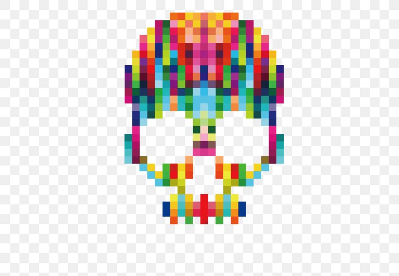 T-shirt Pixel Skull, PNG, 567x567px, Tshirt, Art, Mosaic, Pixel, Pixel Art Download Free