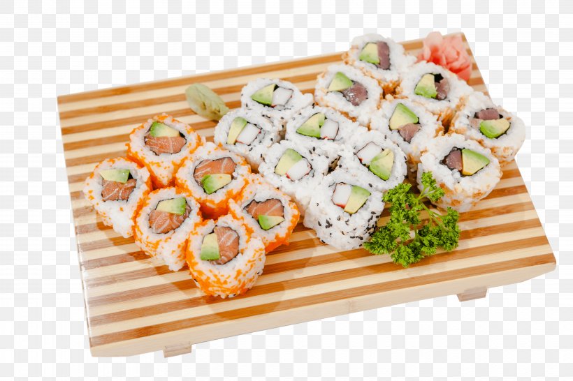 California Roll Sashimi Sushi Japanese Cuisine Gimbap, PNG, 3861x2574px, California Roll, Avocados, Chirashizushi, Comfort Food, Cuisine Download Free