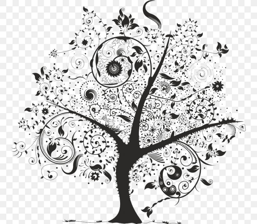 Chaos Theory Tree Drawing Weeping Willow, PNG, 750x713px, Chaos Theory, Art, Artwork, Black And White, Branch Download Free