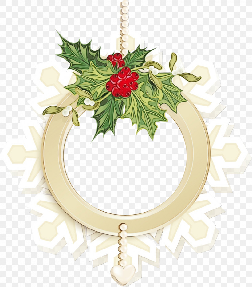 Christmas Ornament, PNG, 1406x1600px, Watercolor, Christmas, Christmas Decoration, Christmas Ornament, Holly Download Free