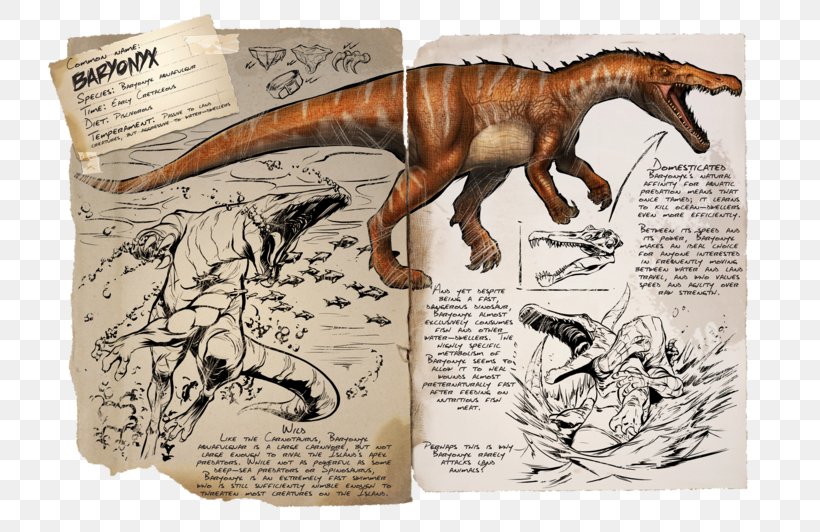 ARK: Survival Evolved Baryonyx Carnotaurus Therizinosaurus Dinosaur, PNG, 800x532px, Ark Survival Evolved, Apex Predator, Baryonyx, Basilosaurus, Carnivore Download Free