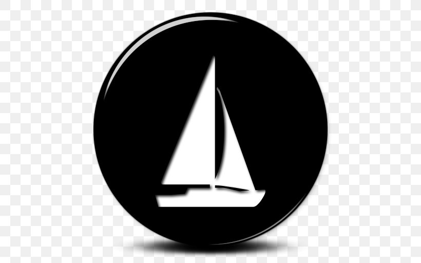 Sailboat Sailing, PNG, 512x512px, Sailboat, Black And White, Boat, Brand, Button Download Free