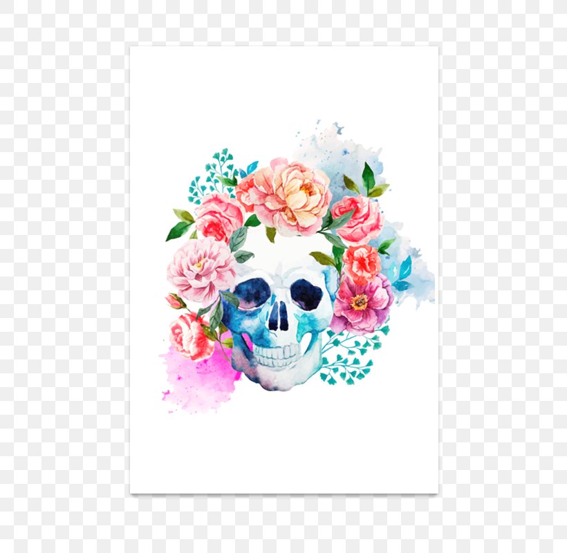 Calavera Day Of The Dead Skull Death Illustration, PNG, 800x800px, Calavera, Bone, Cut Flowers, Day Of The Dead, Death Download Free