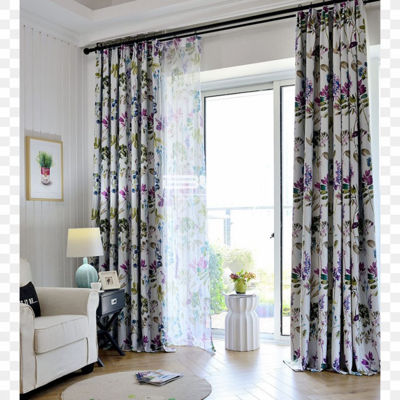 Curtain Window Living Room Bedroom Textile, PNG, 1000x1000px, Curtain, Bed, Bedroom, Blackout, Cotton Download Free