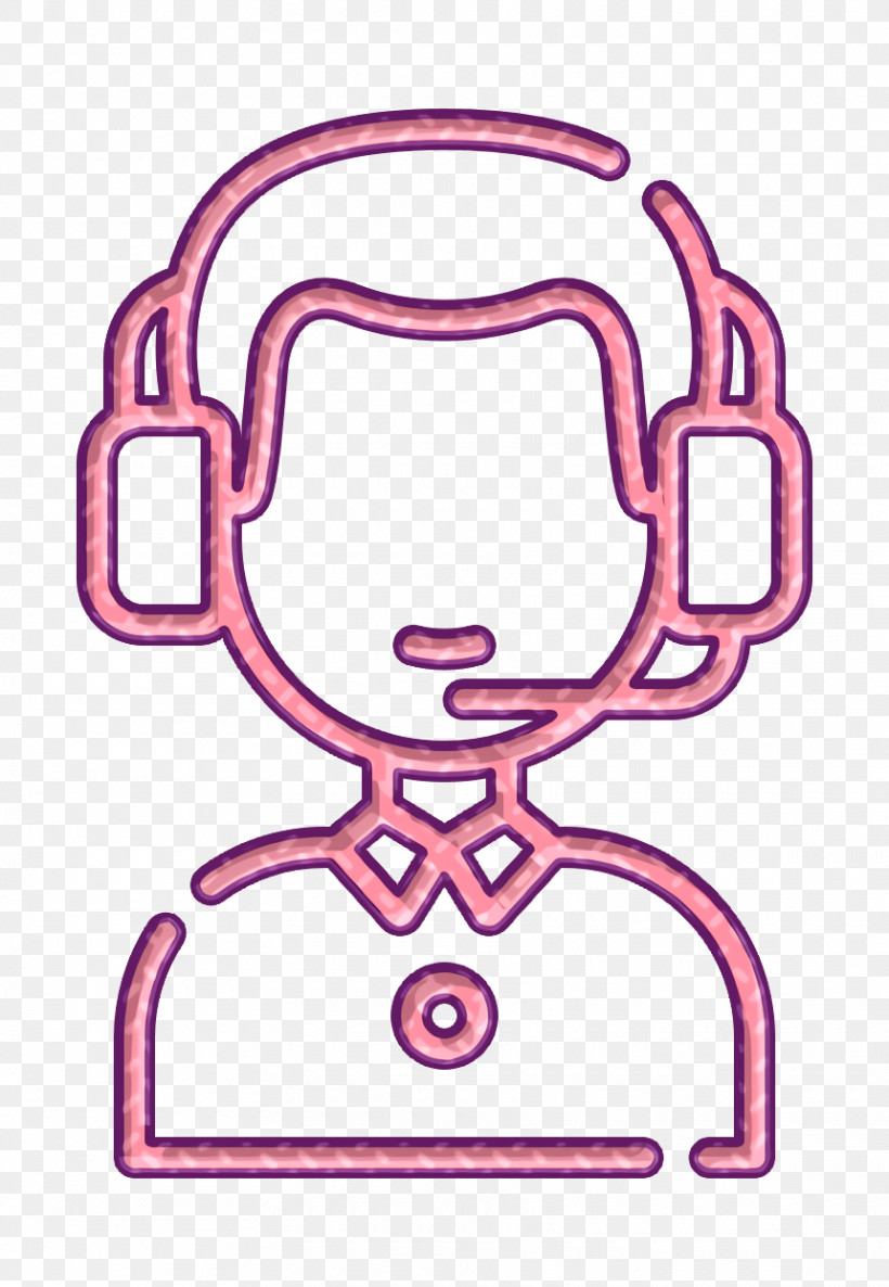 Customer Service Agent Icon Support Icon Contact Comunication Icon, PNG, 860x1244px, Customer Service Agent Icon, Contact Comunication Icon, Line Art, Magenta, Pink Download Free