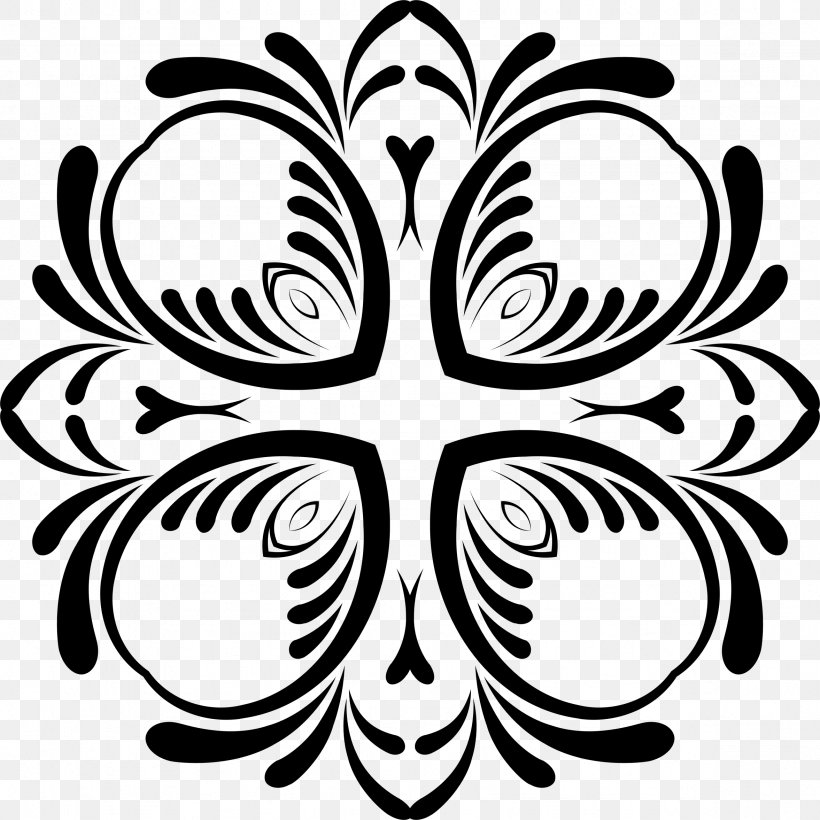 Drawing Ornament Clip Art, PNG, 2354x2354px, Drawing, Artwork, Black, Black And White, Flora Download Free