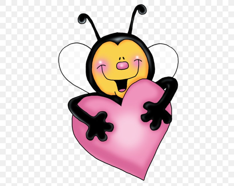 Love Hearts Bee Cartoon Clip Art, PNG, 700x650px, Watercolor, Cartoon, Flower, Frame, Heart Download Free