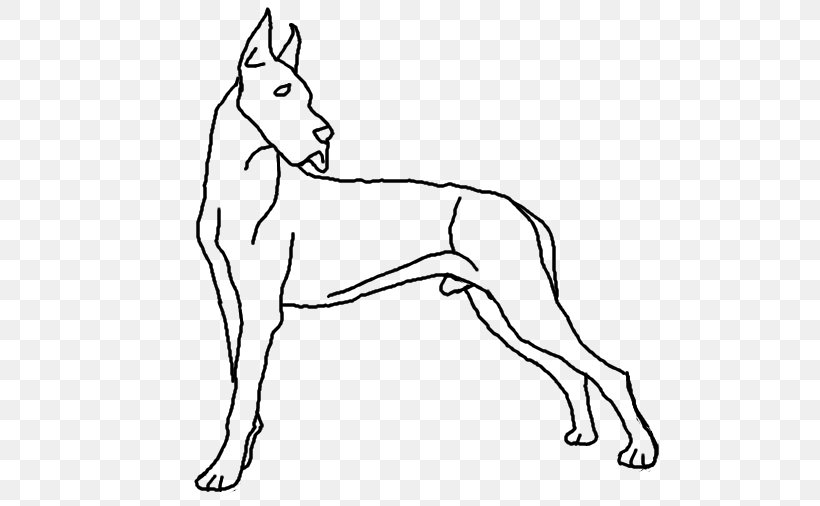 Dog Breed Great Dane Line Art Drawing, PNG, 640x506px, Dog Breed, Artwork, Black And White, Breed, Carnivoran Download Free