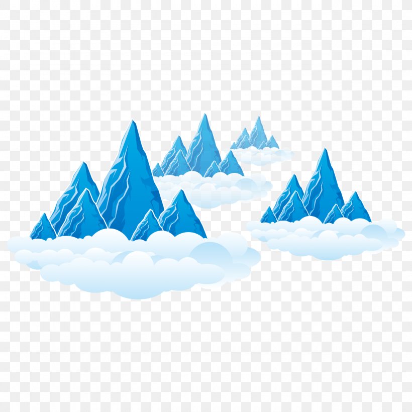 Vector Graphics Image Mountain Illustration, PNG, 1280x1280px, Mountain, Aqua, Blue, Cartoon, Hill Download Free
