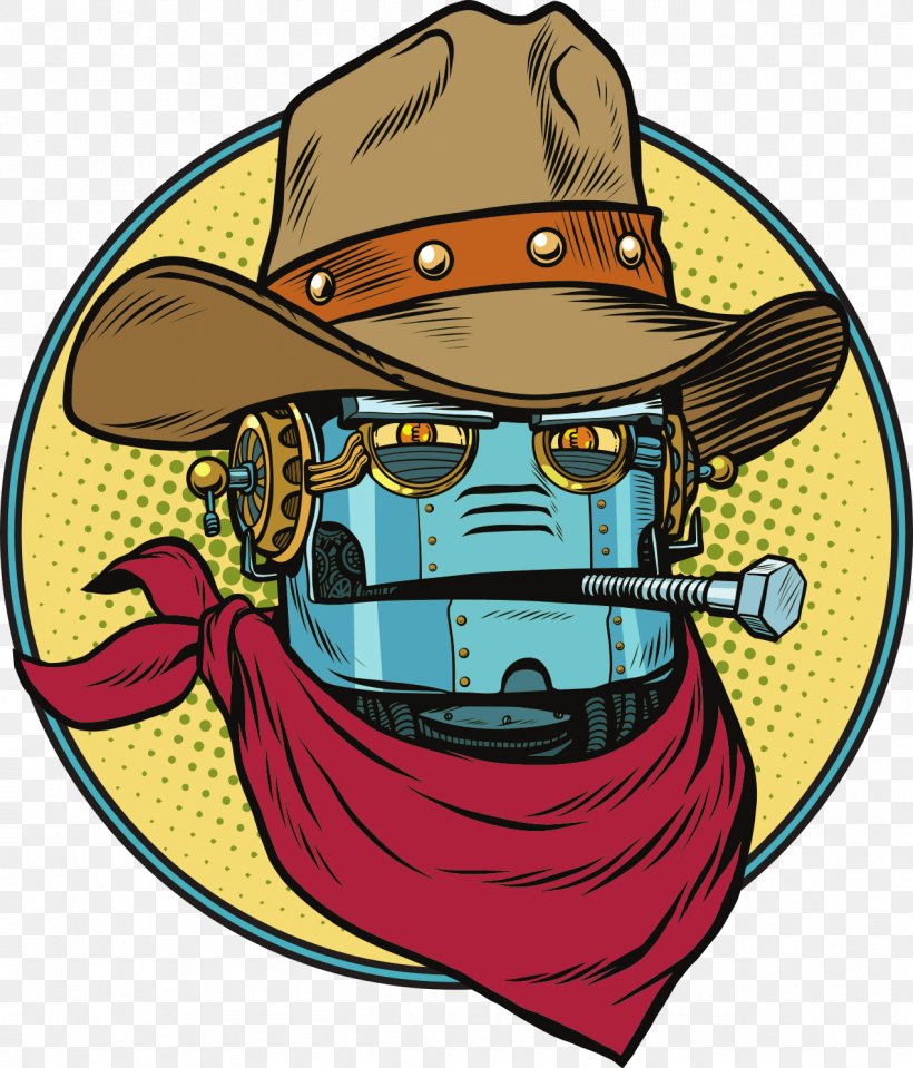 American Frontier Robot Cowboy, PNG, 1270x1486px, American Frontier, Art, Cowboy, Cowboy Hat, Eyewear Download Free