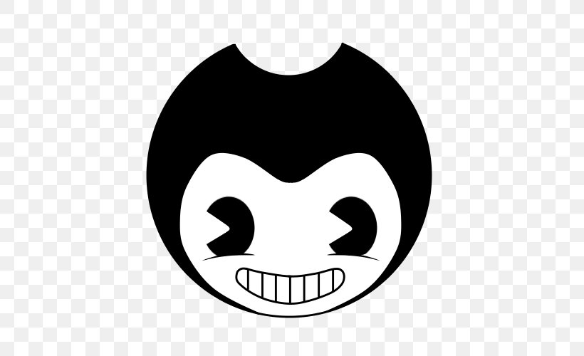 Bendy And The Ink Machine Drawing Minecraft Clip Art, PNG, 500x500px, Bendy And The Ink Machine, Black, Black And White, Drawing, Face Download Free