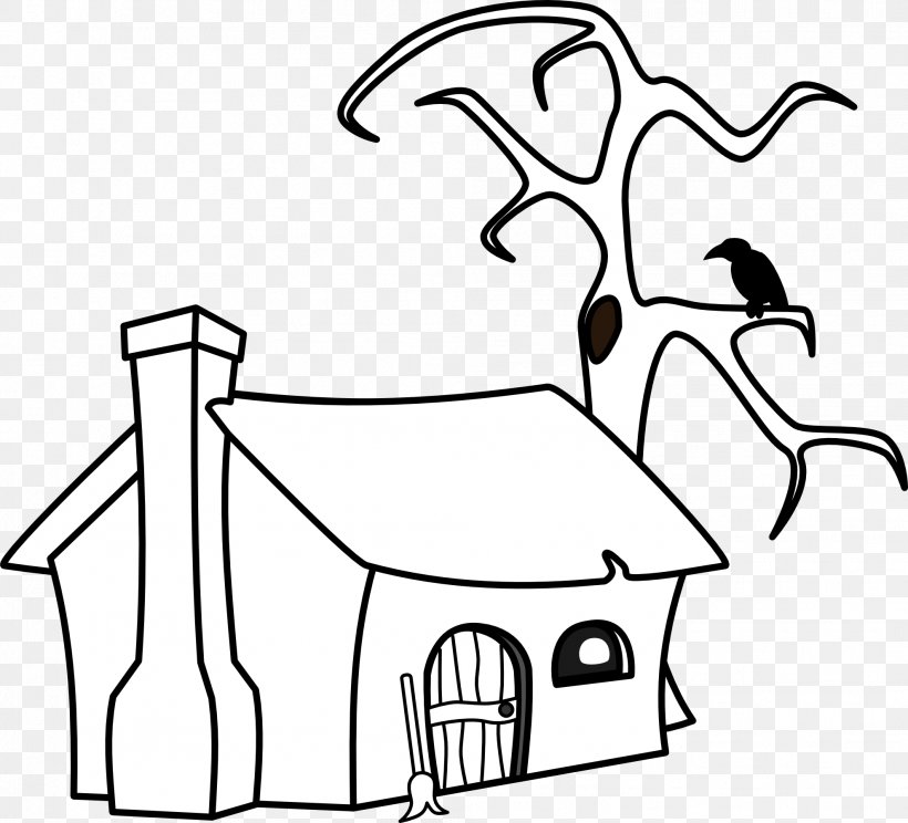 Drawing House Cottage Witchcraft Clip Art, PNG, 1979x1796px, Drawing, Area, Artwork, Black, Black And White Download Free
