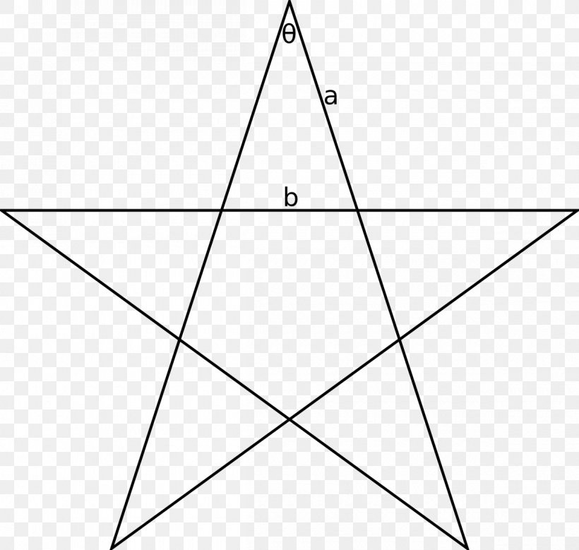 Golden Triangle Pentagram Golden Ratio Pentagon, PNG, 1200x1141px, Golden Triangle, Area, Black And White, Diagram, Edge Download Free