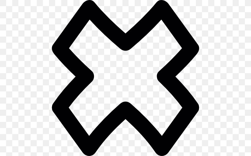 X Mark Sign Cross, PNG, 512x512px, X Mark, Area, Black And White, Check Mark, Cross Download Free