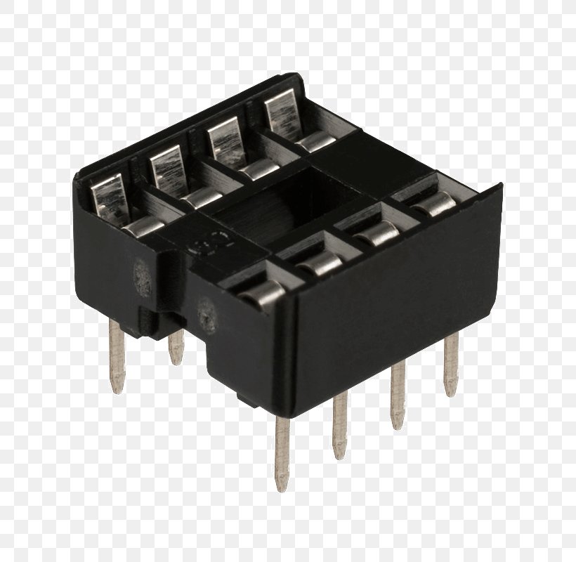 Electronic Component Integrated Circuits & Chips Lead Electronics IC DIP Socket, PNG, 800x800px, Electronic Component, Circuit Component, Datasheet, Digikey, Dual Inline Package Download Free