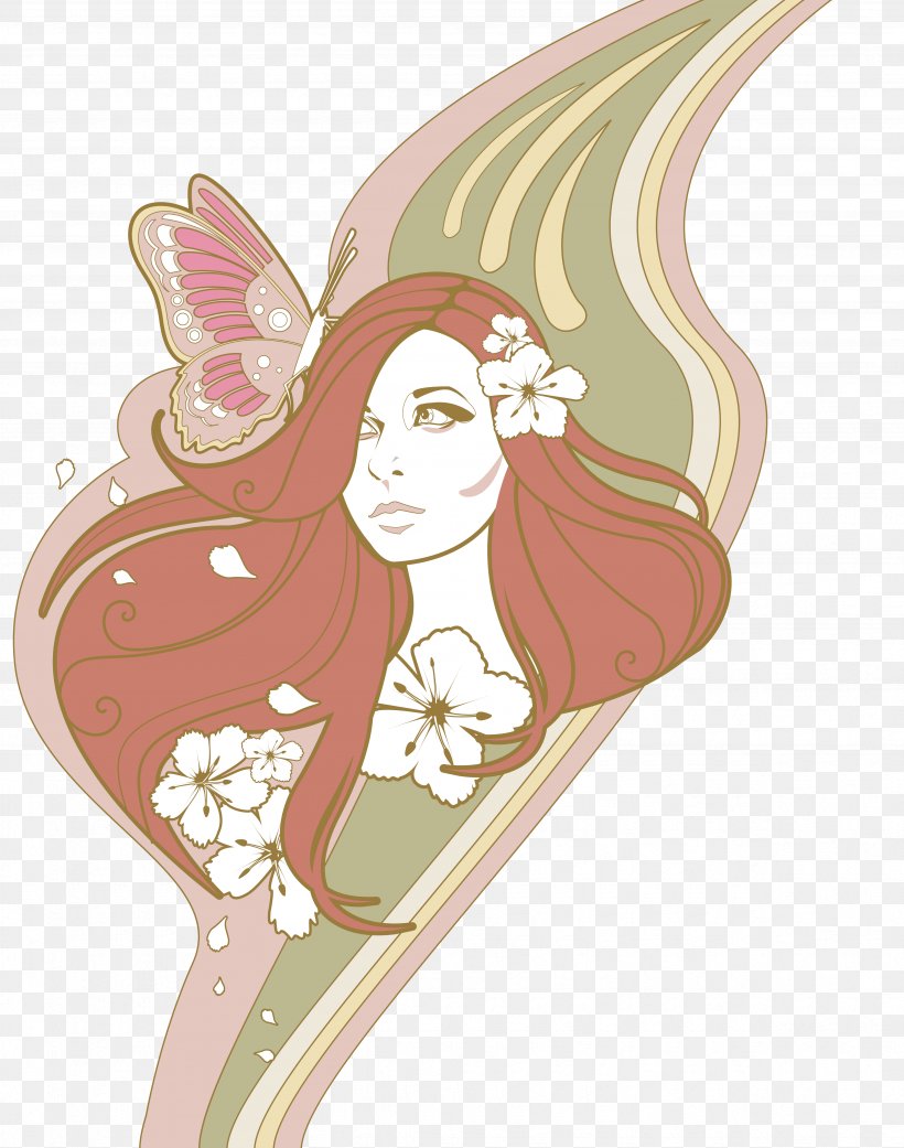 Woman, PNG, 4725x6000px, Woman, Angel, Art, Butterfly, Ear Download Free