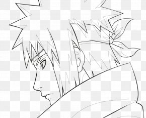 Minato Namikaze Naruto Uzumaki Jiraiya Line art, naruto, branco, cara,  monocromático png