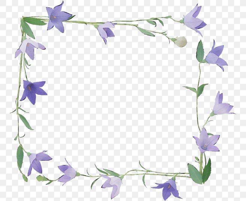 Watercolor Background Frame, PNG, 760x671px, Watercolor, Bellflower, Bellflower Family, Bellflowers, Delphinium Download Free