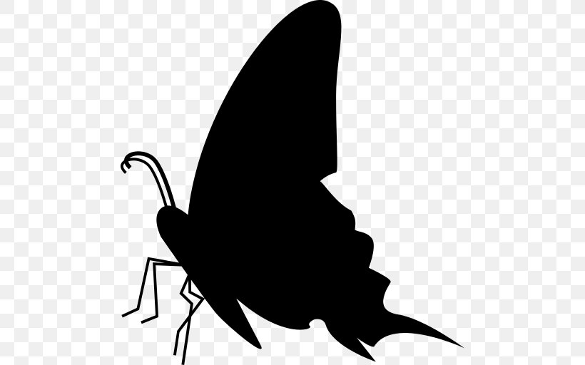 Butterfly Vector Graphics Silhouette, PNG, 512x512px, Butterfly, Blackandwhite, Fictional Character, Insect, Invertebrate Download Free