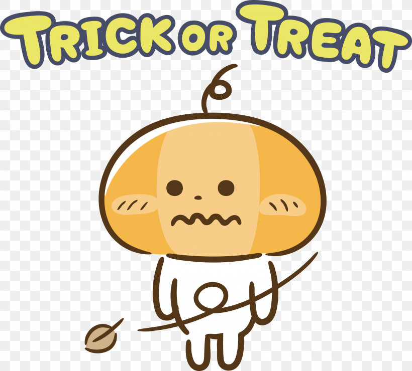 TRICK OR TREAT Happy Halloween, PNG, 3000x2708px, Trick Or Treat, Cartoon, Emoticon, Geometry, Happiness Download Free