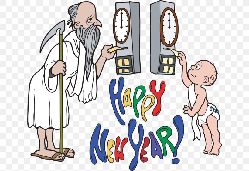 Father Time Baby New Year New Year's Day Clip Art, PNG, 640x564px, Watercolor, Cartoon, Flower, Frame, Heart Download Free