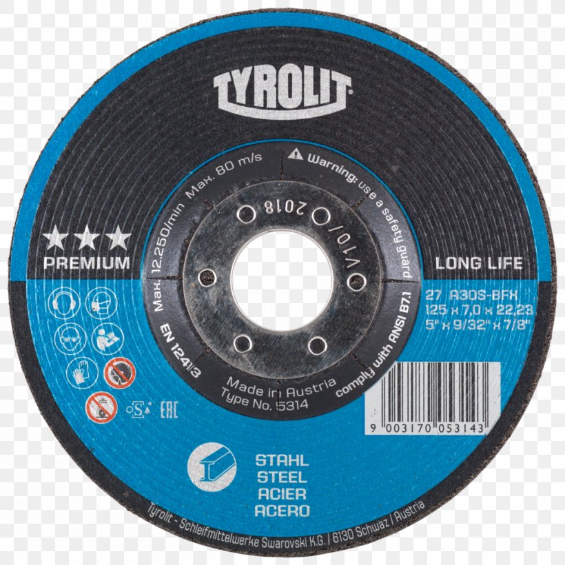 Grinding Wheel Tyrolit Cutting Machine Tool, PNG, 1000x1000px, Grinding Wheel, Aluminium, Compact Disc, Cutting, Dvd Download Free