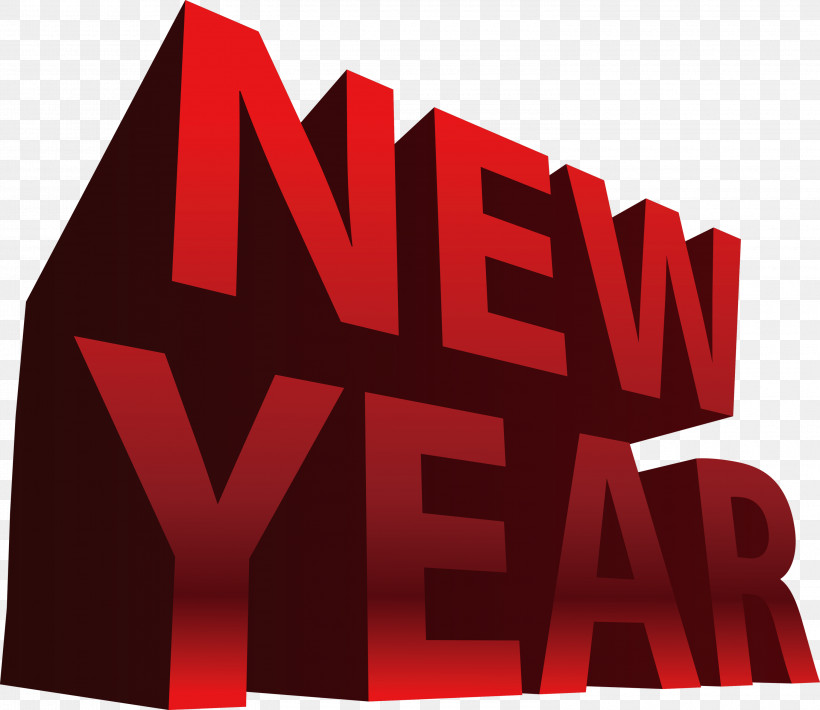 Happy New Year New Year, PNG, 3000x2598px, Happy New Year, Carmine, Logo, New Year, Red Download Free