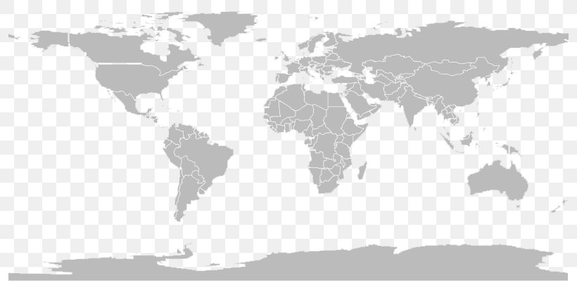 World Map Wikipedia Globe, PNG, 800x400px, World, Area, Black And White, Blank Map, Border Download Free