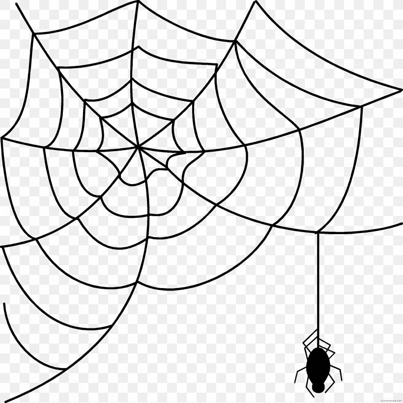 Clip Art Spider Web Openclipart Download, PNG, 2429x2434px, Spider, Area, Art, Black And White, Branch Download Free