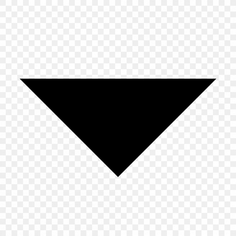 Arrow, PNG, 1000x1000px, Triangle, Black, Black And White, Brand, Point Download Free