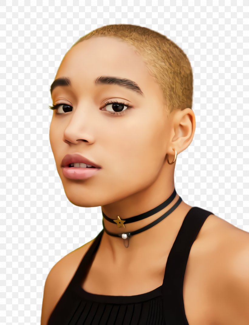 Hair Cartoon, PNG, 1752x2284px, Amandla Stenberg, Beauty, Cheek, Chin, Choker Download Free