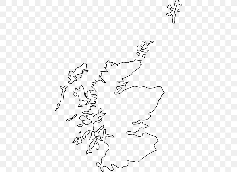 Scotland Blank Map Geography, PNG, 438x597px, Scotland, Area, Art, Artwork, Black Download Free