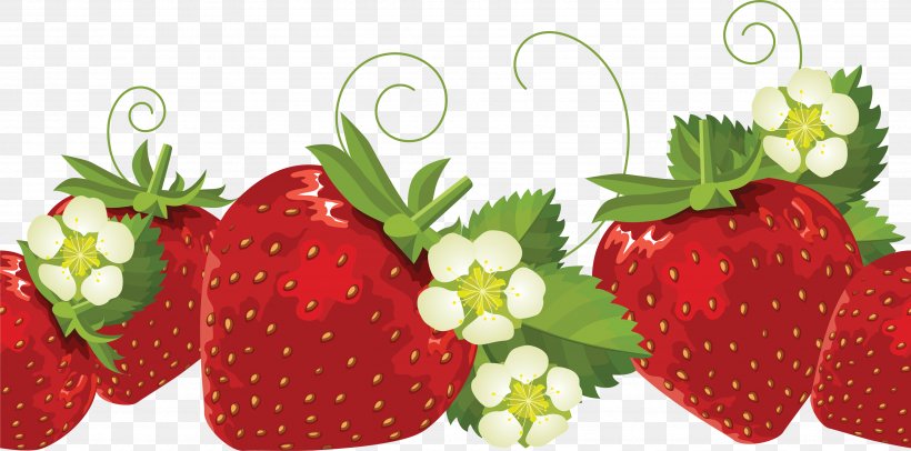 Strawberry Borders And Frames Shortcake Clip Art, PNG, 3497x1735px, Strawberry, Accessory Fruit, Berry, Borders And Frames, Diet Food Download Free