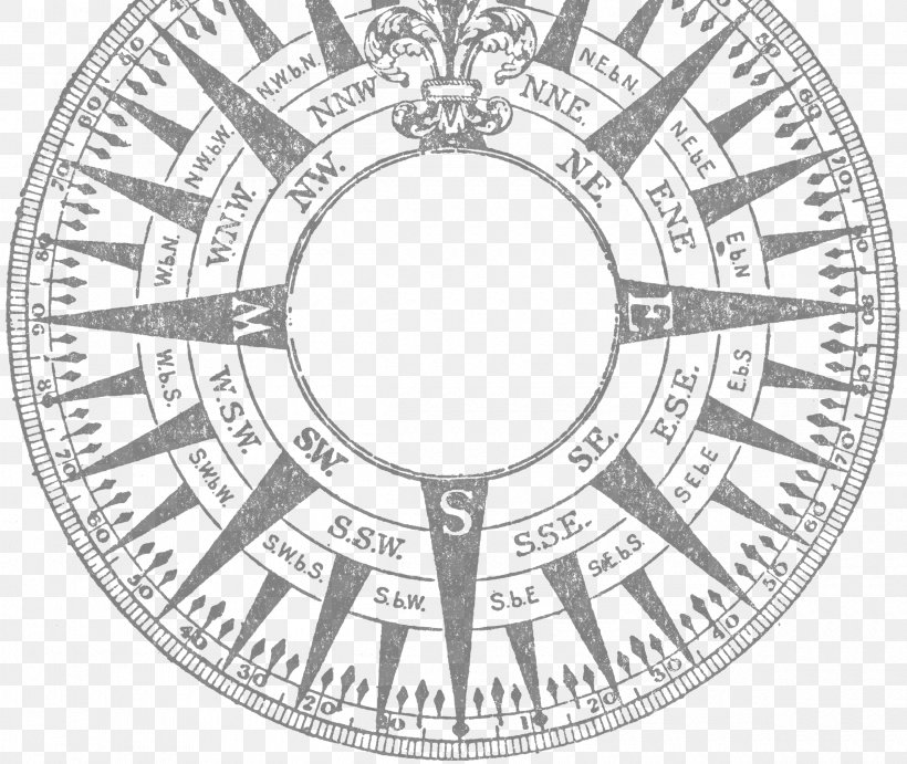 Compass Rose Invention Clip Art, PNG, 2400x2023px, Compass, Area, Bicycle Part, Black And White, Cardinal Direction Download Free