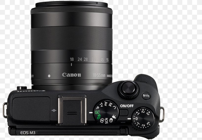 Canon EOS M3 Canon EF-M 18–55mm Lens Mirrorless Interchangeable-lens Camera Canon EOS M100, PNG, 800x570px, Canon Eos M3, Camera, Camera Accessory, Camera Lens, Cameras Optics Download Free