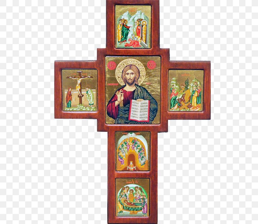 Crucifix Picture Frames Panagia Portaitissa Cross Icon, PNG, 550x712px, Crucifix, Art, Artifact, Christian Cross, Christianity Download Free